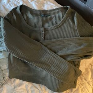 Soft long sleeve green shirt